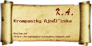 Krompaszky Ajnácska névjegykártya